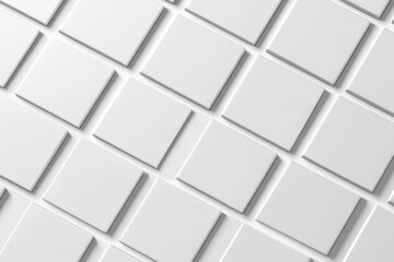 Minimalist White Tile Pattern Mockup for Design Presentation
