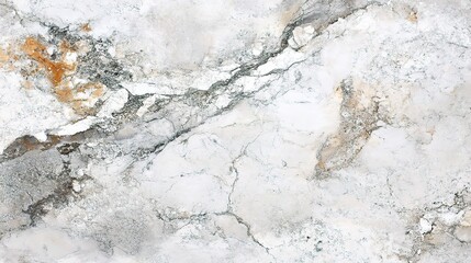 Fototapeta premium Elegant White Marble Texture with Gray and Orange Veins and Patterns