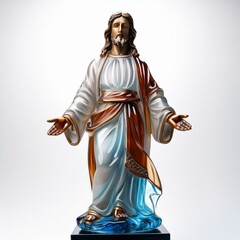 Fototapeta premium 精巧な技法で作られたガラス製のイエスキリスト像。aiで生成