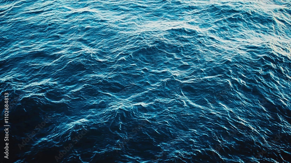 Aufkleber a top-down view of the vast ocean, with waves and ripples creating abstract patterns