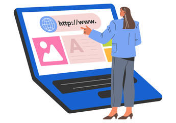 Businesswoman. Flat Vector Illustration