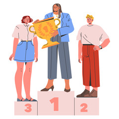 Businesswoman. Flat Vector Illustration