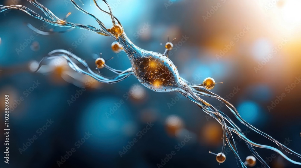 Poster closeup view of an intricate neuronal network