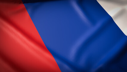 The Russia flag for national or Background concept 3d rendering.