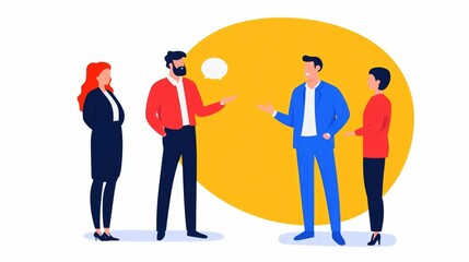 Friendly and nurturing leader speaking to a motivated team  fostering a positive work culture through open communication and collaborative discussion