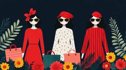 Fashionable Apparel and Accessories with In Store Discounts and Special Offers During the Black Friday Weekend Shopping Frenzy at Retail Outlets