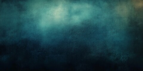 Obraz premium dark teal and green abstract digital painting textured background atmospheric calm mysterious ethereal soothing serene tranquil