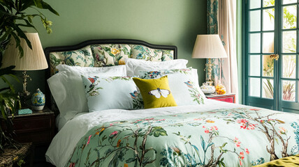 Chic home decor and interior design, furniture and interior decoration accessories, soft furnishings, upholstery and antique textiles in English country house and elegant luxury manor cottage style