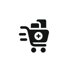 Shopping cart icon template vector illustration