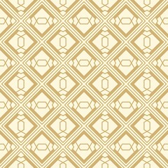 geometric seamless pattern in gold color for textile, carpet, wallpaper and fabric