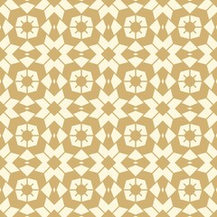 geometric seamless pattern in gold color for textile, carpet, wallpaper and fabric