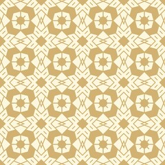 geometric seamless pattern in gold color for textile, carpet, wallpaper and fabric