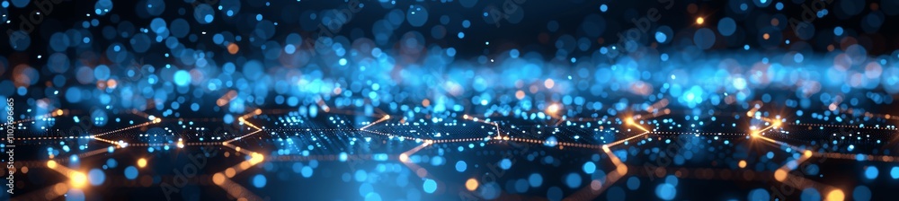 Poster digital business integration with futuristic technology and ai