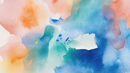 Vibrant Abstract Watercolor Blending of Colors in Artistic Style