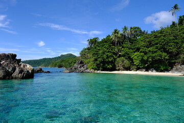 Indonesia Anambas Islands - Telaga Island coastline and reef