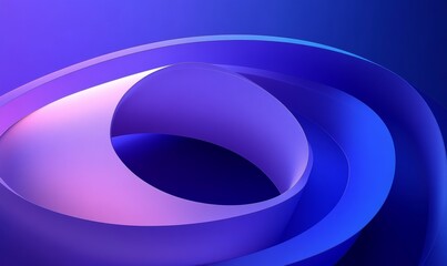 Fototapeta premium Futuristic Abstract Circular Shapes Gradient Design Minimalist 3D Render