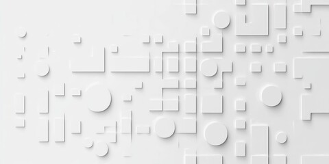 Abstract Geometric Pattern with Randomly Rotated White Shapes Triangle Circle Background Design