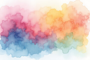 A bright watercolor background in the colors of the rainbow, representing creativity and emotion  