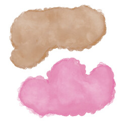 Obraz premium Pink Beige Watercolor Shapes Decor