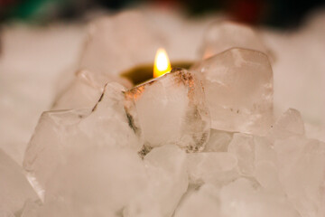 Candle in ice