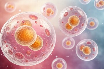 Microscopic View of Fat Cells (Adipocytes) Highlighting Lipid Storage and Cellular Structure in Human Biology