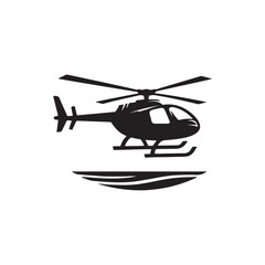 military helicopter isolated on white