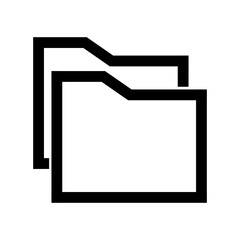 Subfolder icon in black and outline style