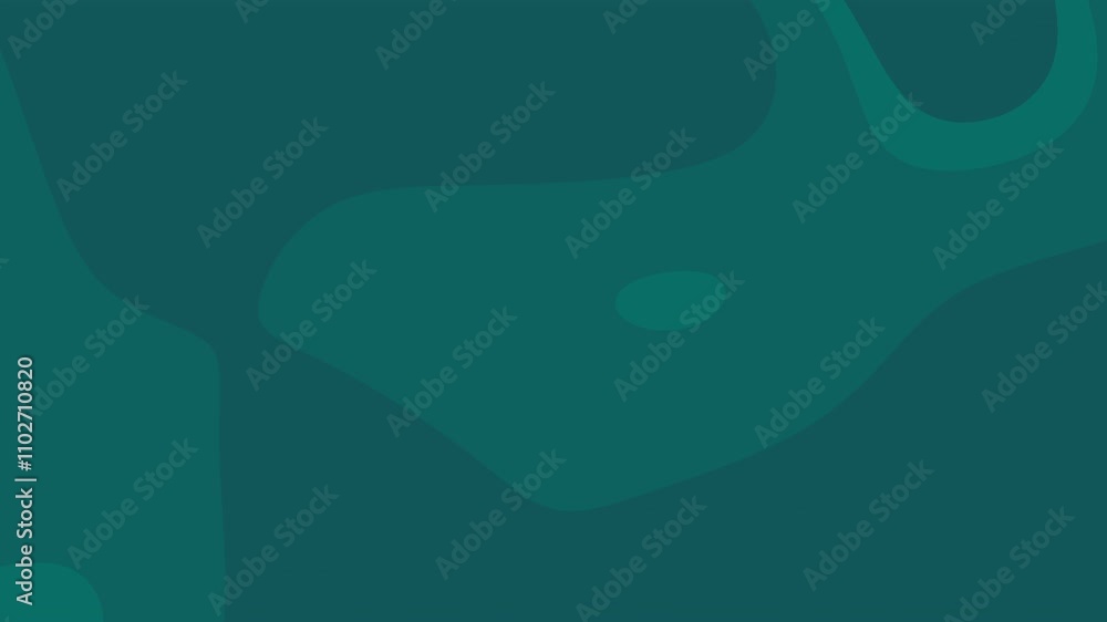 Poster abstract teal swirl background design: organic shapes and fluid forms in a deep teal color palette