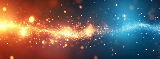 Fototapeta premium Vibrant Abstract Background with Shimmering Sparks and Gradient Colors for Industrial and Manufacturing Use