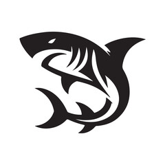 silhouette of a shark