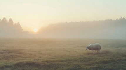The Lord Is My Shepherd: the flock’s peaceful rest in God’s care, grazing in lush fields with gentle hills. Psalm 23.