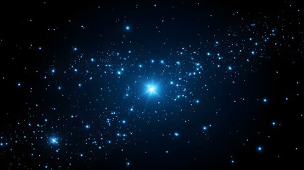 Naklejka premium a very bright star cluster in the dark