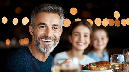 Multigenerational family celebrates birthday with joyful moments and delicious food together