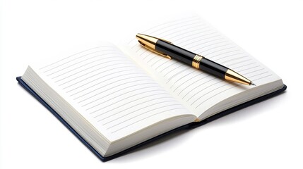 Open Journal with Pen on Table