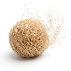 Single Tumbleweed Isolated on White Background - Nature and Minimalism Concept.