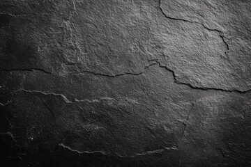 Obraz premium black and white textured slate surface background aged grunge stone wall