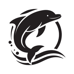 Obraz premium silhouette of a dolphin