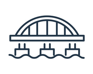 bridge on river urban infrastructure
