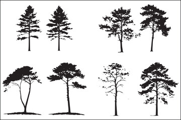 Obraz premium New Christmas Decor, creative Pine Tree Silhouette, best selling Cypress Tree Art, Holiday Decorations, Festive Home Decor, Winter Wonderland, Tree Silhouette, Rustic Christmas, Wall Art,