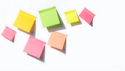 Colorful abstract design of creative sticky notes