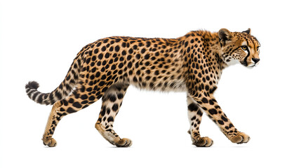 portrait of a cheetah on white