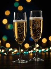 two glasses of champagne