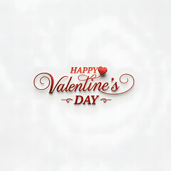 Happy Valentine's Day Template Background. Happy Valentine's Day greeting text with hearts, balloons, and gift elements in a pink space background template.