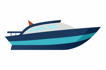 boat icon, speedboat silhouette black vector illustration.