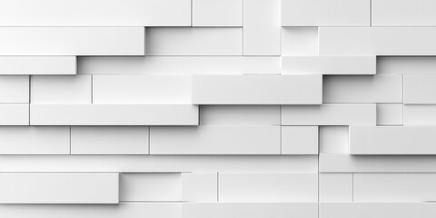 White Rectangular Cube Pattern Background Geometric Texture Abstract Seamless Wallpaper Design