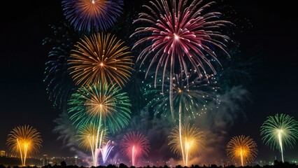 Fototapeta premium fireworks in the night sky