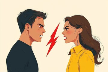 angry couple arguing domestic fight crisis conflict yelling frustration anxiety divorce relationship issues