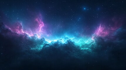 Obraz premium Breathtaking Cosmic Explosion in Vivid Interstellar Space