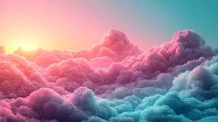 Breathtaking Sunset Clouds in Vibrant Pastel Hues Painting the Sky