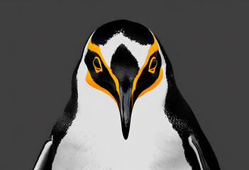 Naklejka premium Wildlife Portrait of Black and White Penguin